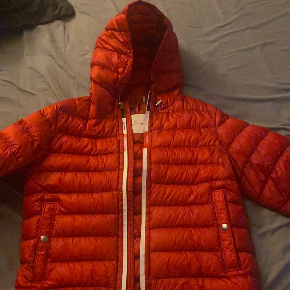 Moncler coat size 1(small) red